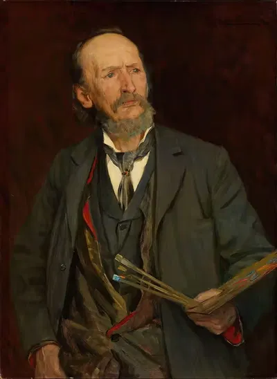 Портрет художника Амальдуса Нильсена by Фредрик Колстё, 1902 — digital art print download