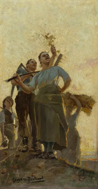 Уборка урожая by Жорж Бертран, 1893 — digital art print download