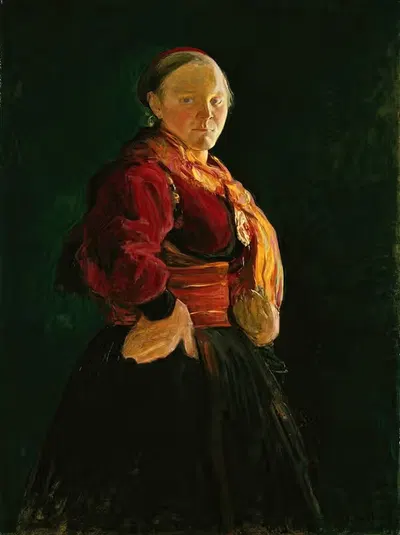 Portrait of Mari Clasen by Halfdan Egedius, 1895 — digital art print download