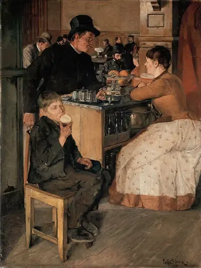 Из ресторана в Трудовом обществе на Торвгате by Хальфдан Стрём, 1888 — digital art print download