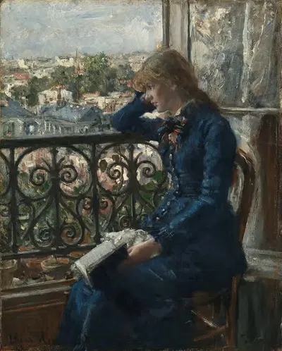 At the Window by Hans Heyerdahl, 1881 — digital art print download
