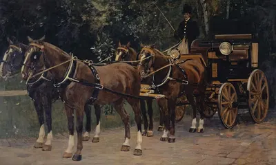 Четыре в упряжке by Ханс Сандройтер, 1894 — digital art print download