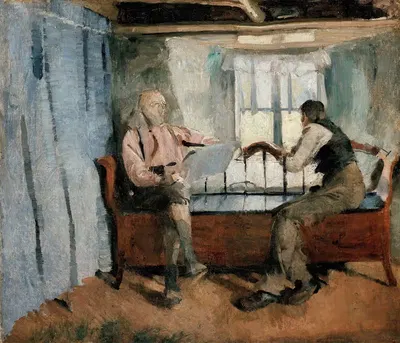 Farm Interior, Knabberud in Bærum by Harriet Backer, 1886 — digital art print download