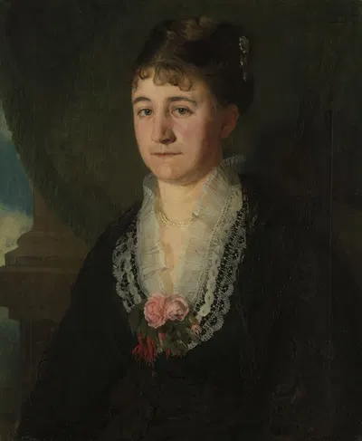 Karen Nielsen, f. Wedel Jarlsberg by Harriet Backer, 1876 — digital art print download