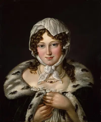 Портрет дамы, Сеньора Контесса ди Моллинаско by Якоб Мюнх, 1834 — digital art print download