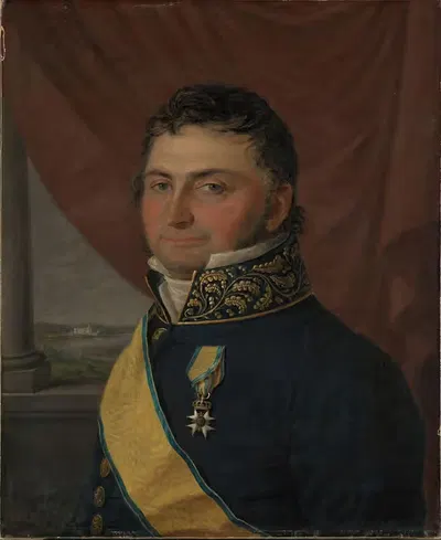 Portrait of Cabinet Minister Nicolay Johan Lohmann Krog by Jacob Munch, 1825 — digital art print download