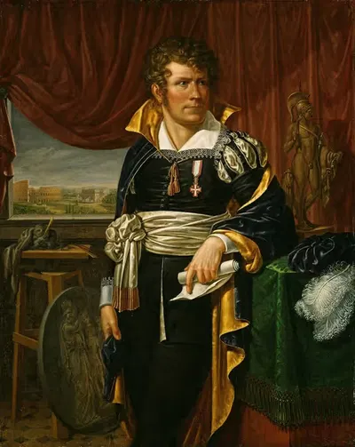 Portrait of the Sculptor Bertel Thorvaldsen by Jacob Munch, 1811 — digital art print download