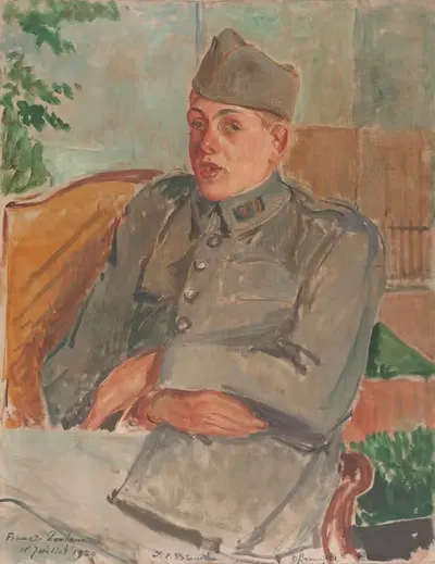 Портрет Франсиса Пуленка by Жак-Эмиль Бланш, 1920 — digital art print download