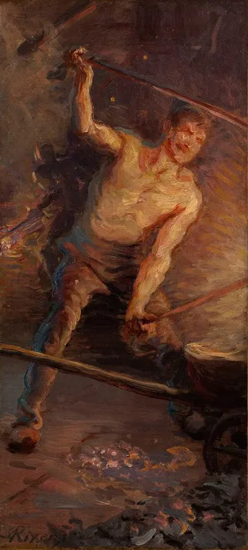 Le Feu by Jean André Rixens, 1889-1891 — digital art print download