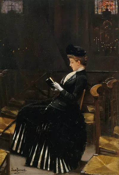 Женщина в молитве by Жан Бера, 1885 — digital art print download