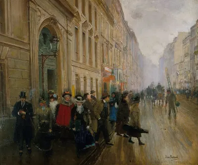 Выход из консерватории музыки by Жан Бера, 1899 — digital art print download