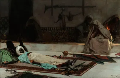 День похорон – Сцена из Марокко by Жан-Жозеф-Бенжамен Констан, 1889 — digital art print download