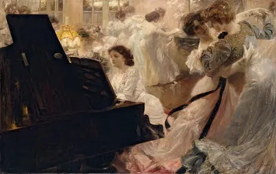 Белый бал by Жозеф-Мари Жан Ави, 1903 — digital art print download