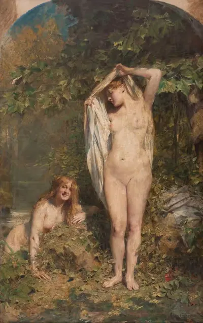 На солнце by Леон Франсуа Комерр, 1910 — digital art print download