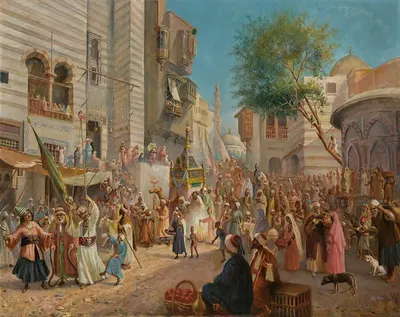 The Departure Of The Mahmal From Cairo by Leonardo de Mango, 1921 — digital art print download