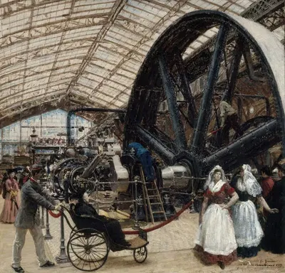 Интерьер галереи машин на Всемирной выставке 1889 года by Луи Беру, 1889 — digital art print download