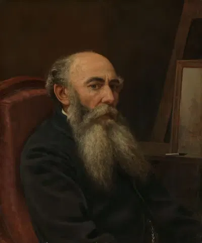 Портрет художника Ханса Иогана Фредерика Берга by Петер Николай Арбо, 1869 — digital art print download