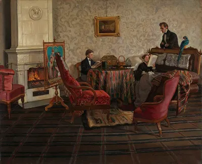 Гостиная датского министра в Дрездене by Зигвальд Даль, 1851 — digital art print download