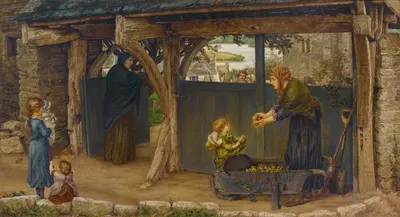 The lych-gate by Thomas Matthews Rooke, 1873 — digital art print download