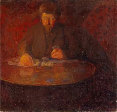 Портрет художника Вильгельма Ветлесена by Торвальд Эрихсен, 1907 — digital art print download