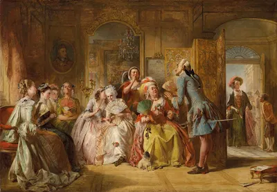 Academy for instruction in the discipline of the fan, 1711 by Abraham Solomon, 1849 — digital art print download