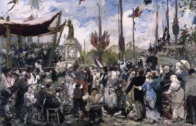 14 июля 1880 года, открытие памятника Республике by Альфред Филипп Ролл, 1881 — digital art print download