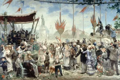 14 июля 1880 года, открытие памятника Республике by Альфред Филипп Ролл, 1882 — digital art print download
