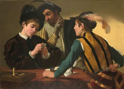 The Cardsharps by Caravaggio — digital art print download
