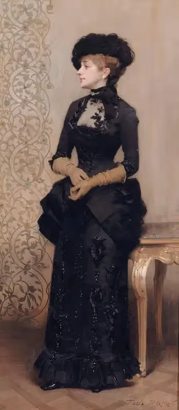 Женщина в перчатках, известная как Парижанка by Шарль Жирон, 1883 — digital art print download