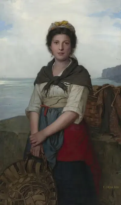 The fishergirl by Eugénie Marie Salanson — digital art print download