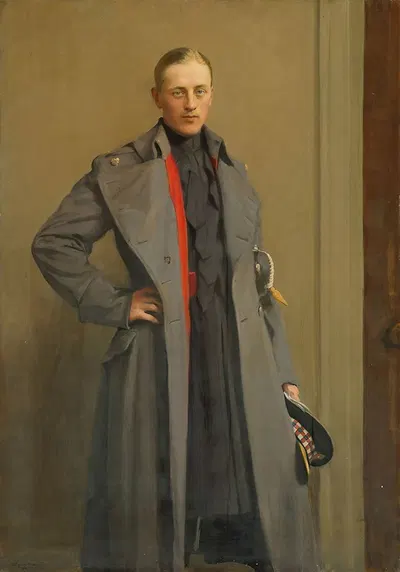 Portrait of 2nd Lieutenant William Gilbert Houldsworth by George Spencer Watson, 1924 — digital art print download