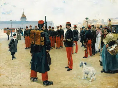 Капралы на эспланаде инвалидов в Париже by Пьер Жорж Жанио, 1883 — digital art print download