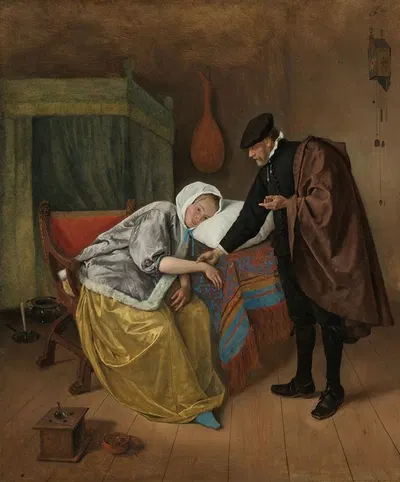 The Sick Woman by Jan Steen — digital art print download