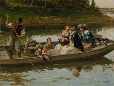 Return from market by Adrien Moreau — digital art print download