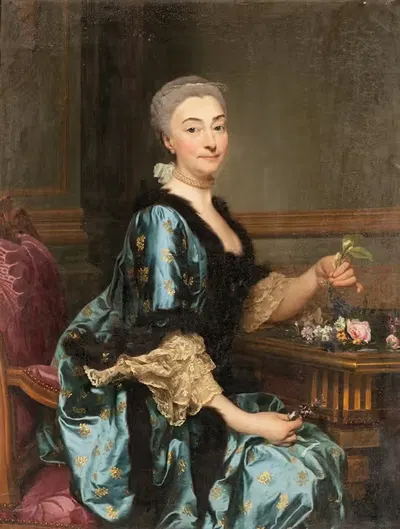 Портрет Маргариты де Конзи by Александр Рослин, 1764 — digital art print download