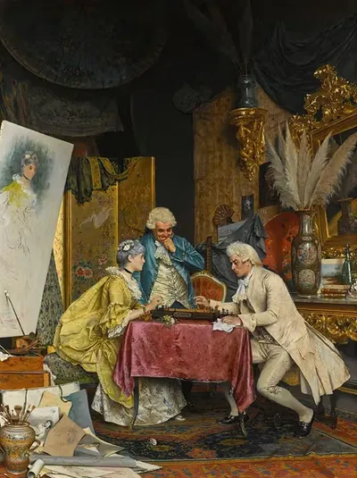 Sala artistica by Arturo Ricci, 1884 — digital art print download