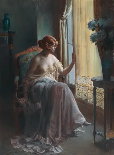 Lady in the Boudoir by Delphin Enjolras — digital art print download