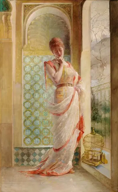 Птица улетела by Эдуард Фредерик Вильгельм Рихтер — digital art print download