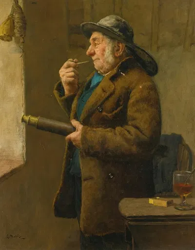 The old pilot by Edwin Harris — digital art print download