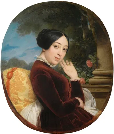 Предполагаемый портрет Полины Виардо by Франсуа-Эдуар Пико, 1844 — digital art print download