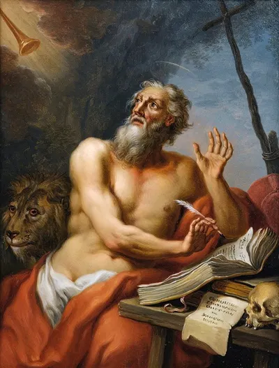 Saint Jerome by Франц Кристоф Яннек — digital art print download