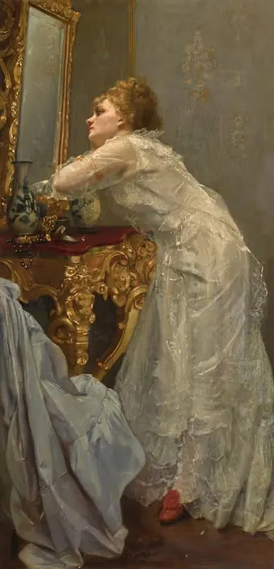 Daydreaming by Georgios Jakobides, 1884 — digital art print download