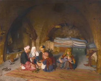 Семья в Вифлееме by Германн Бехмер, 1867 — digital art print download