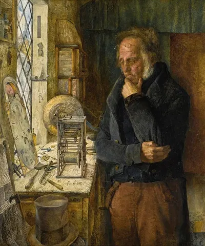 Наш деревенский часовщик решает проблему by Джеймс Кэмпбелл — digital art print download