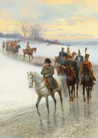 Наполеон ведет свою армию by Ян Ван Хелминьский — digital art print download