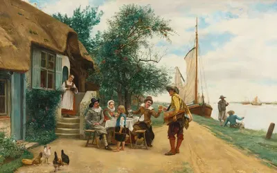 Акт доброты by Жан Шарль Мейсонье, 1884 — digital art print download
