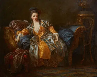 Портрет женщины на диване by Жан-Батист Лё Пренс, 1772 — digital art print download