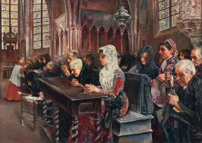 На мессу by Хосе Гальегос и Арноса, 1900 — digital art print download