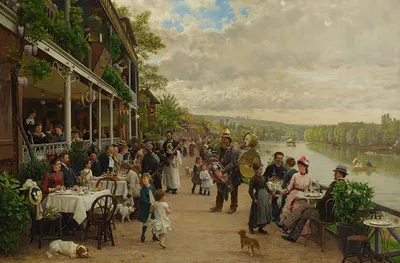 Le dimanche au bas-meudon by Marie-François Firmin-Girard — digital art print download