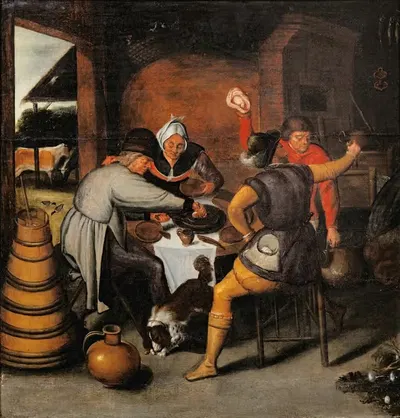 Крестьянки, кормящие испанских солдат во время осады Антверпена by Мартен ван Клеве — digital art print download